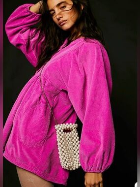 Free People Just My TypeโDress tunic โ purple/pink corduroy dress size M